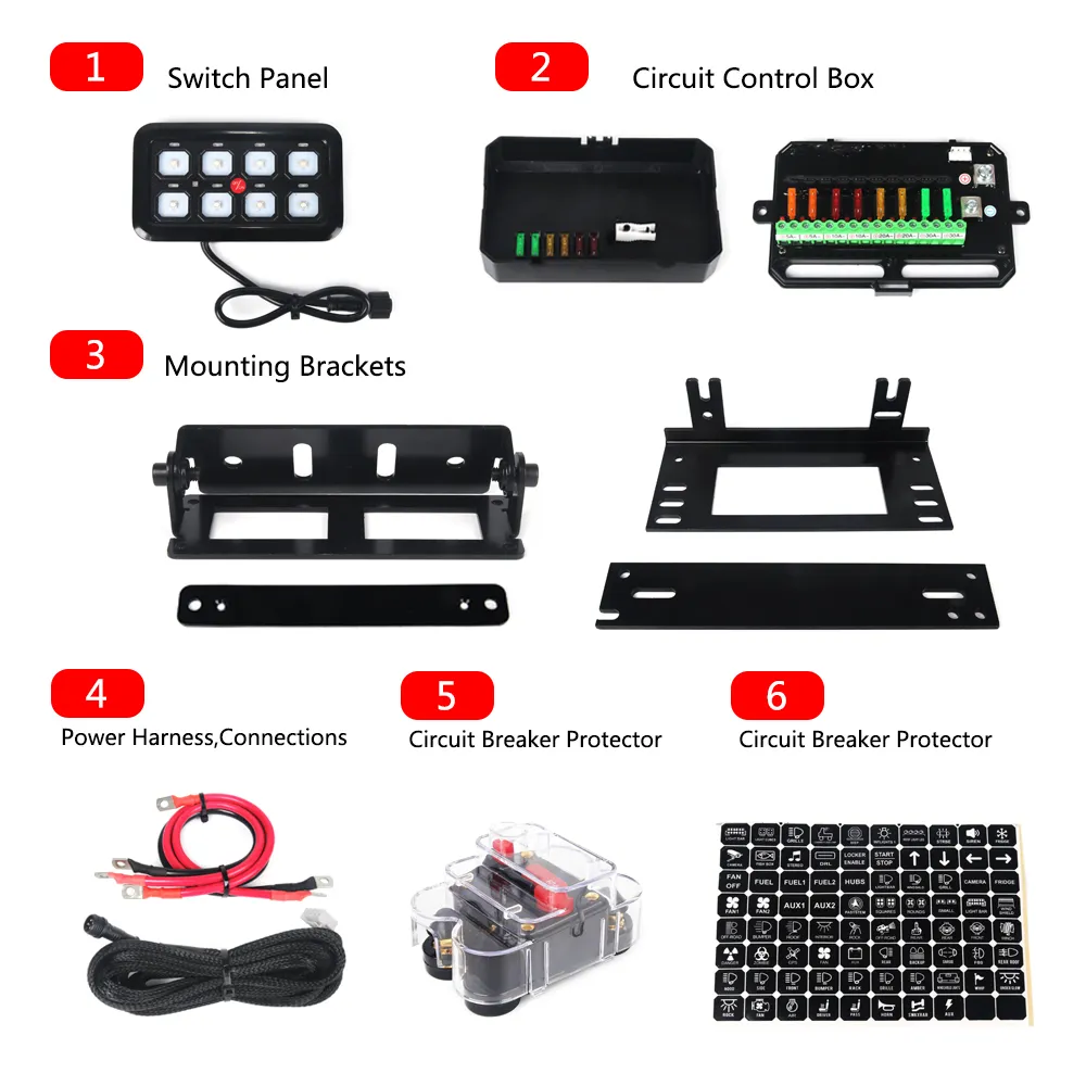 Switch Panel Mount for AuxBeam 8 Switch Panel (GA80 GB80 BA80 BB80 AR