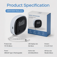 WELLAND Cinta Métrica Inteligente Profesional OEM ODM con Logotipo Personalizado, Etiqueta Privada, Regla Electrónica UWB con Aplicación de Marca Blanca