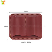 Soporte para Bolígrafo de Cuero PU al por Mayor, Soporte para Bolígrafo Portátil Anticaídas, Clips para Bolígrafo Simples, Soporte para Lápiz con Orificio