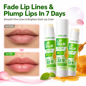 Bálsamo Labial con Péptidos y SPF 30, Nutritivo, Repara Labios Secos y Agrietados, Bálsamo Labial con Miel y Péptidos, ODM OEM, Superventas - Product Image 2