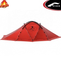 Tente de camping en dôme imperméable à double étage personnalisée pour 2 personnes, 4 saisons, résistante au vent fort pour les zones de haute altitude