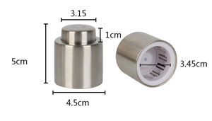 Bouchons de vin et de champagne en acier inoxydable faciles à retirer et étanches, bouchons de champagne - Product Image 5