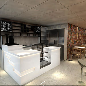 Casas prefabricadas CAFÉ Tienda de panadería de vidrio pantalla <span class=keywords><strong>pan</strong></span> quiosco de comida - Product Image 3