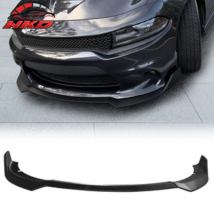 ลิ้นกันชนหน้าสำหรับ Dodge Charger SRT ปี 2015-2023 รุ่น V1 สไตล์ 3 ชิ้น ทำจากพลาสติก ABS - สีดำด้าน พร้อมดิฟฟิวเซอร์และแผ่นกันกระแทก - Product Image 1