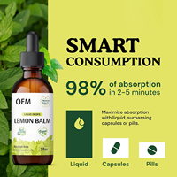 OEM Gouttes liquides de mélisse biologique sans alcool, végétaliennes, sans sucre, teinture à base de plantes, antioxydant, soutien immunitaire, 2 fl oz, Marque privée