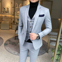 Wholesale light blue coat pant men suit 