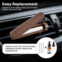 Nouveau diffuseur de parfum pour voiture en bois, clip de ventilation pour voiture avec parfum MSDS