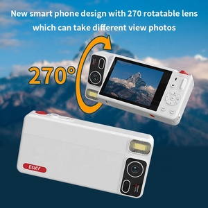 Nouvel appareil photo avec coque transparente, vidéo 4K, photo 64MP, zoom numérique 18X, objectif rotatif à 270 degrés, écran de 2,8 pouces - Product Image 3