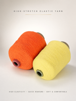 Fil de polyester Spandex teint à âme en filé, haute ténacité, qualité uniforme, technique OE, torsion personnalisée pour tricotage et tissage de chaussettes