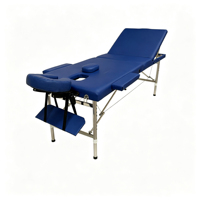 Table de massage à 3 sections en acier inoxydable, hauteur réglable, pour les soins de beauté et les spas