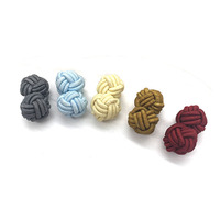 Boutons de manchette en tissu élastique à nœud en soie personnalisés pour hommes, accessoire tendance pour smoking de mariage et chemise de mode pour costume et mariage