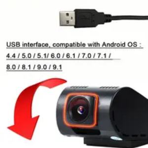 Cámara de Video para Auto con Visión Nocturna de 170 Grados, Full HD 1080P, Grabadora de Conducción Digital USB DVR - Product Image 5