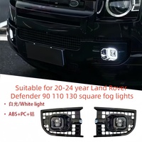 Convient pour Land Rover Defender 90 110 130, feux de brouillard LED blancs avant, feux de brouillard LED jaunes, feux de signalisation carrés gauche et droite