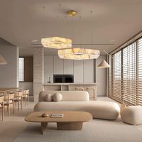 Lustre mural LED haut de gamme en albâtre naturel de luxe pour salon, design créatif et simple, style espagnol