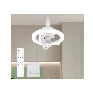 Offre Spéciale intérieur led ventilateur de plafond lumière couleurs éblouissantes 360 rotation éclairage intelligent suspendu led ventilateur lumières avec télécommande