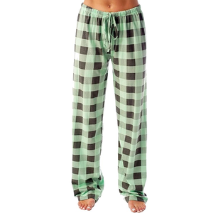 圣诞所有印花需求女式夏季水牛格子睡衣裤数码印花弹力睡衣 - Product Image 2