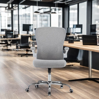 Chaise de bureau ergonomique moderne Chaise de direction Chaise en maille avec appui-tête pivotant réglable Base en métal en acier Matériau PP PU