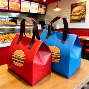 Sac isotherme pliable écologique en non-tissé grande capacité pour repas à emporter, boissons et restauration rapide – Vente en gros - Product Image 1