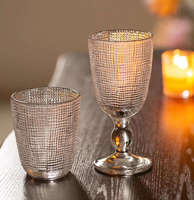 Verres à vin vintage transparents de couleur unie en gros, fabriqués à la machine, avec pied croisé, pour mariage