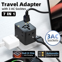 Adaptateur de prise universel multi-pays Worldplug Custom 3AC GaN 35W avec prise de type C