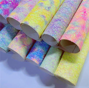 Love <strong>Lace</strong> Spring Tie Dye Style Glitter Leather Customizable Size Suitable For Bow Tie Hair Accessories, Bags, Handbags, Fabrics - Product Image 2