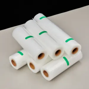 All Clear Vacuum Seal Rolls for Food Storage Sealers Embossed Design for Maximum Air Removal on Vacuum Sealer
