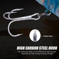 HENGJIA Grosir Umpan Pancing Jig Rok Gurita Air Asin 10cm 16.6g dengan Kait Treble untuk Ikan Tuna