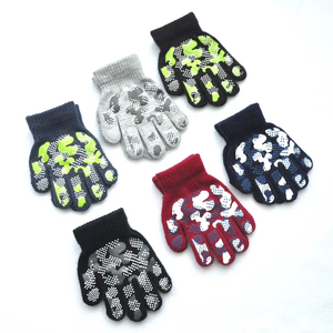 Gants chauds tricotés antidérapants pour enfants de 3 à 6 ans, camouflage, pour garçons et filles, mitaines pour étudiants, gants de cyclisme et de ski en plein air, nouvelle collection - Product Image 4