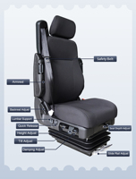 Sièges de voiture modifiés, sièges conducteur haute performance en cuir, sièges pneumatiques pour camping-car et poids lourds, sièges de camion avec suspension