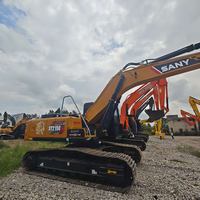Excavatrice sur chenilles d'occasion Sany SY215C de 21 tonnes, haute performance, sans fuite d'huile, avec cabine climatisée, à vendre