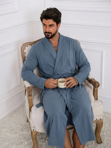Peignoir Kimono Homme Personnalisé – Fabricant Marque Privée – Peignoir Doux ODM – Pyjama Homme en Gros – Ensemble - Product Image 2