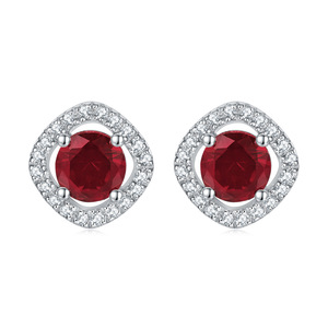 Jewelry Manufacturer Wholesale 925 Sterling Silver Red Colored Zircon Sterling Silver <b>Sets</b> Fashion Wedding Silver Jewelry <b>Sets</b> - Product Image 2