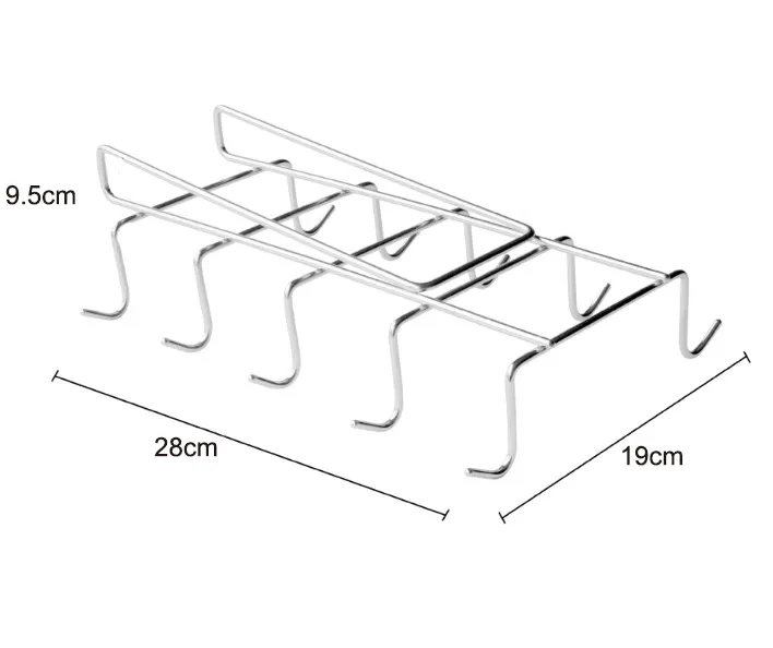 10 Haken unter Regal Tassen Tassen Weingläser Lagerung Trocknungs halter Rack Schrank hängen Organizer Rack für Krawatten und Gürtel