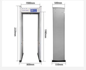Yüksek hassasiyet 18 bölgeleri güvenlik muayene su geçirmez kapı çerçevesi demir tespit <span class=keywords><strong>Metal</strong></span> dedektörü güvenlik kapısı ile yürümek - Product Image 3