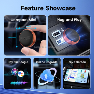 อะแดปเตอร์ CarPlay สำหรับ Apple แบบไร้สาย รองรับ Android Auto และ Carlinkit พร้อมพอร์ตคู่ ควบคุมด้วยเสียง Siri ใช้งานได้กับแอปต่างๆ มากมาย - Product Image 2