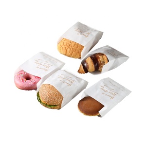 Confezionamento alimentare sacchetti bianchi per pasticceria ciambelle imballaggio <span class=keywords><strong>Mini</strong></span> biscotto custom Logo stampa carta trattare sacchetti da forno - Product Image 3