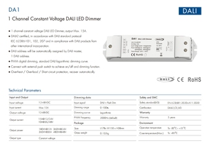 <span class=keywords><strong>1</strong></span> kênh 15A 12-48VDC 180W-480W Điện áp không đổi Dali đẩy mờ dẫn Dimmer DT6 cho LED Strip skydance Dali-<span class=keywords><strong>2</strong></span> chứng nhận DA1 - Product Image 4