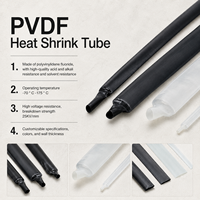 Tube thermorétractable XJ PVDF haute résistance mécanique, transparent, épaisseur de paroi 0,25 mm, avec service de découpe pour la protection des fils