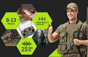 Oreillettes Bluetooth rechargeables antibruit dans l'oreille Bouchons d'oreilles électroniques tactiques Protection auditive électronique - Product Image 4