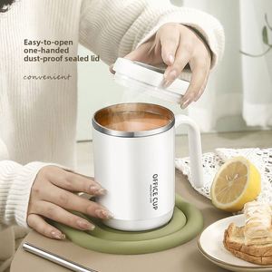 304 Stainless Steel Vacuum Mug Household <b>Tea</b> Cup Office with Lid Coffee Cup Water Cup Big Belly Gift - Product Image 2