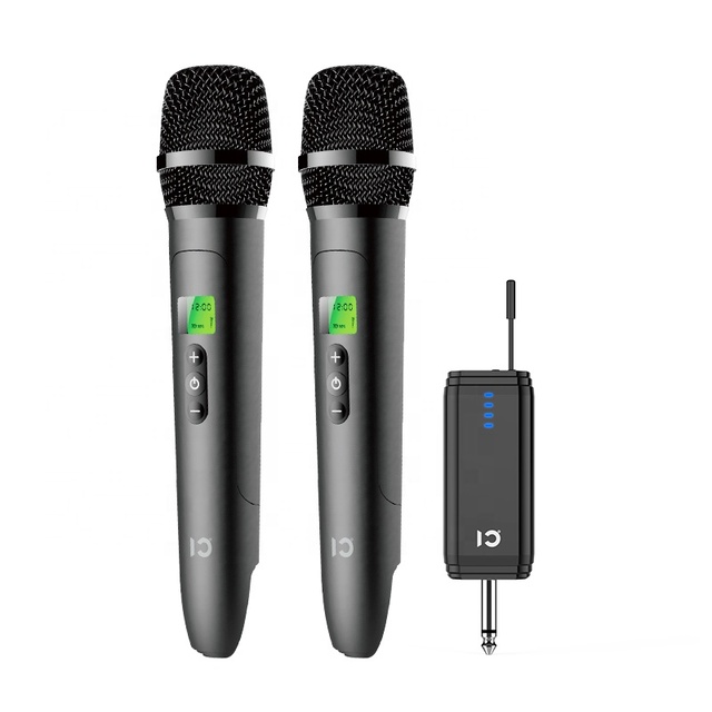 SHIDU UHF SD-U30 Double Professional Wireless Microphone System Karaoke Handheld Coil-moving Microphone for Church