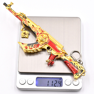 พวงกุญแจ <span class=keywords><strong>AKM</strong></span> เกมดีไซน์แบบโลหะพวงกุญแจ3D พวงกุญแจกระเป๋ารถพวงกุญแจปืนจี้แบบกำหนดเองขนาด22ซม. - Product Image 6