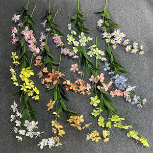 Fleur de jasmin artificielle à tige unique, 2 branches, 16 têtes, fleur en soie pour décoration de mariage, plafond, maison - Product Image 2