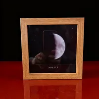 Lampe de chevet LED moderne et durable avec cadre photo en MDF, impression UV créative, cadeau de naissance, ambiance de chambre à coucher
