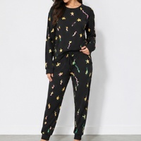 Ensembles de pyjamas 2 pièces pour femme, ensemble pantalon à manches longues, vêtements de maison en coton pour l'automne et l'hiver, vêtements de nuit chauds, vêtements de nuit thermiques pour femmes