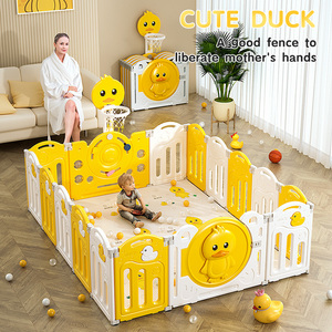 Thiết kế hiện đại trẻ em playpen thân thiện với môi trường hàng rào nhựa cho an toàn cho phòng ngủ phòng khách siêu thị - Product Image 2