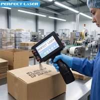 Impresora de Inyección de Tinta Térmica Mini Portátil Perfect Laser, Máquina de Inyección de Fecha de Caducidad, Impresora de Inyección de Tinta de Mano