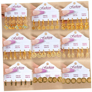 Pendientes de Diseño Personalizado de Latón Chapado en Oro de 18K, Estilo Clásico Vintage de Lujo de Dubái para Mujer - Product Image 2