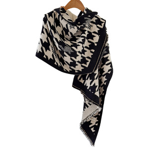 Bufanda coreana clásica de pata de gallo al por mayor, chal de punto grueso, cuello cálido de invierno versátil con estilo avanzado - Product Image 5