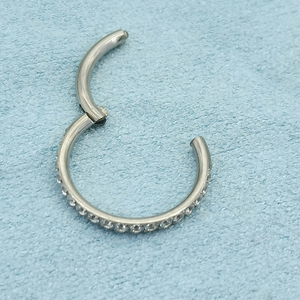 Calendo | Joyería de Piercing de moda ASTM F136 <span class=keywords><strong>Aro</strong></span> Clicker de segmento con bisagras de titanio Zirconia Cluster Pezón Pendiente Aros - Product Image 6